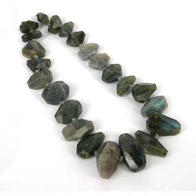 Labradorite S/Dill Faceted Nugget 12x24mm St