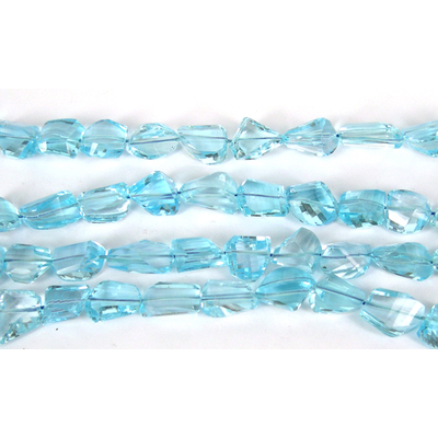 Blue Topaz approx 13mm Faceted nugget EACH