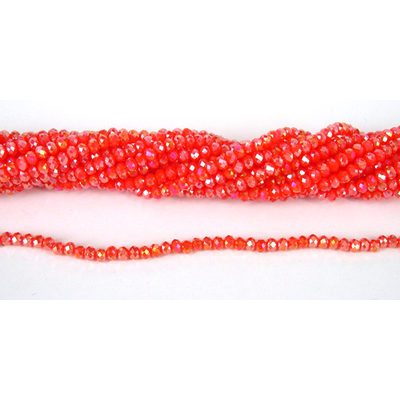 Chinese Crystal 4x3mm 140 beads Coral AB