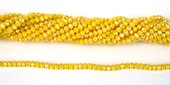 Chinese Crystal 4x3mm 140 beads Yellow A-beads incl pearls-Beadthemup