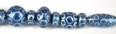 Glass Bead Mix Blue 22cm strand 17Beads-glass beads-Beadthemup