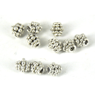 Sterling Silver Plate Copper Bead 6x6mm 10 pack