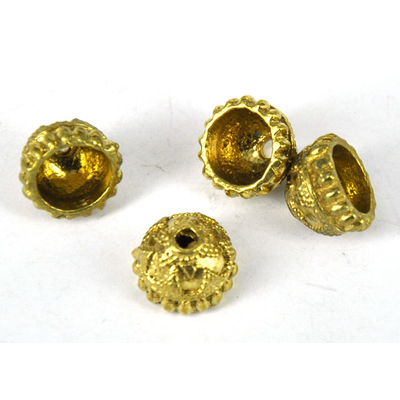 Gold plate  Copper Cap 9x13mm 4 pack