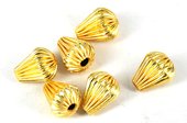 Gold plate  Copper Bead Teardrop 13x9mm 6 pack-findings-Beadthemup