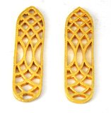 Gold plate  Copper Connector Rect 39x11mm 4 pack-findings-Beadthemup