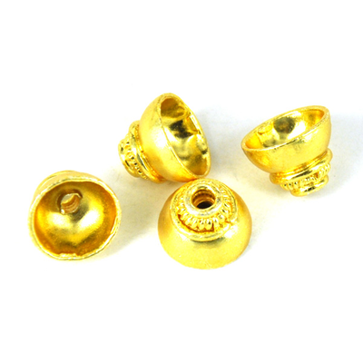 Gold plate  Copper cap 9x12mm 4 pack