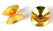 Gold plate  Copper Double sided cap 12x20mm 2 pack-gold plate copper-Beadthemup