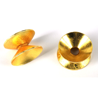 Gold plate  Copper Double sided cap 12x20mm 2 pack