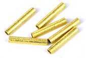 Gold plate  Copper Bead Tube 24x4mm 6 pack-findings-Beadthemup