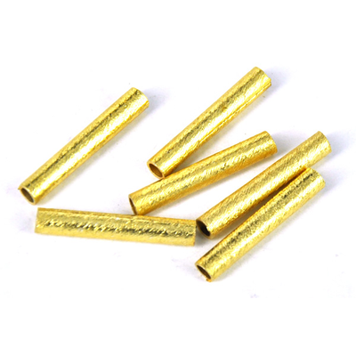 Gold plate  Copper Bead Tube 24x4mm 6 pack