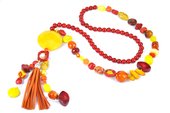 Golden Sunset Tassel neck KIT 80cm +drop-bead inspired projects-Beadthemup