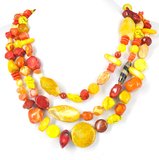 Golden Sunset Necklace 3 strand 58cm KIT-bead inspired projects-Beadthemup