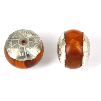 Resin bead with Silver cap 16x21mm EACH