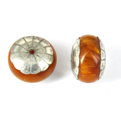 Resin bead with Silver cap 17x27mm EACH