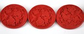 Cinnabar bead flat round 48mm EACH-beads incl pearls-Beadthemup