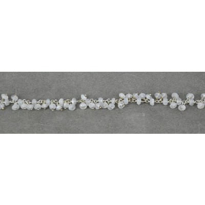 Moonstone multi drop Sterling Silver handmade Chain per 50cm