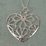 Sterling Silver Pendant Heart NO Chain