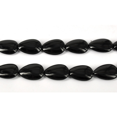 Onyx 20x30mm Polished Flat Teardrop beads per strand 13Beads