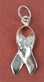 Sterling Silver Pendant 23mm Breast cancer 1 pack-findings-Beadthemup
