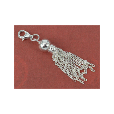 Sterling Silver 45mm tassel incl Clasp Short