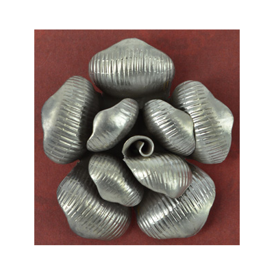 LAST ONE Sterling Silver Pendant Rose rear ring 45mm