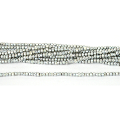 Fresh Water Pearl Dyed 2mm Grey strand
