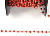 Sterling Silver & 3.6mm Coral handmade chain per 50cm-beads incl pearls-Beadthemup