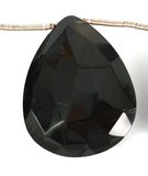 Black Spinel Faceted T/drill Teardrop EACH-beads incl pearls-Beadthemup