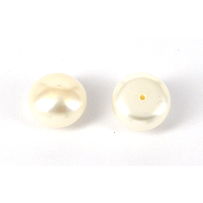 Fresh Water Pearl Button half drill 11-11.5mm pair