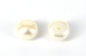 Fresh Water Pearl Button half drill 9-9.5mm pair-beads incl pearls-Beadthemup