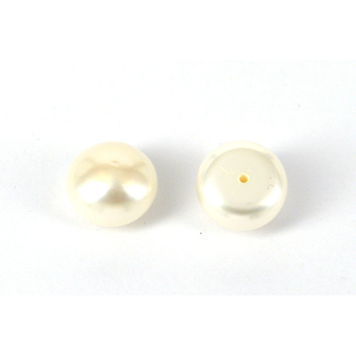 Fresh Water Pearl Button half drill 9-9.5mm pair