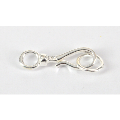 Sterling Silver 24mm hook clasp 2 pack