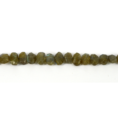 Labradorite Faceted S/Drill nugget 10x7mm 55