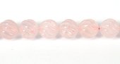 Rose Quartz Carved Round 12mm EACH-beads incl pearls-Beadthemup