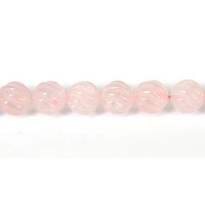 Rose Quartz Carved Round 12mm EACH BEAD