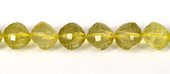 Lemon Quartz Faceted S/Drill Cube 12mm EACH-beads incl pearls-Beadthemup