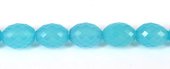 Chalcedony Faceted Olive 12x16mm EACH-beads incl pearls-Beadthemup