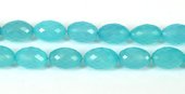 Chalcedony Faceted Olive 10x15mm EACH-beads incl pearls-Beadthemup