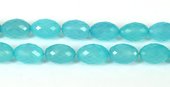 Chalcedony Faceted Olive 10x15mm EACH-beads incl pearls-Beadthemup