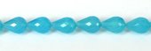 Chalcedony Faceted Teardrop 10x14mm PAIR-beads incl pearls-Beadthemup