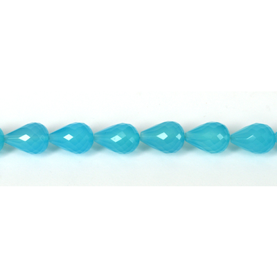 Chalcedony Faceted Teardrop 10x14mm PAIR