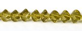 Lemon Quartz Faceted twist 10x12mm EACH BEAD-beads incl pearls-Beadthemup