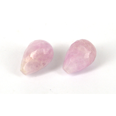 Kunzite Faceted Briolette 10x15mm per PAIR