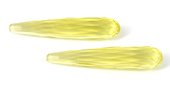 Lemon Quartz Faceted Briolette 8x40mm PAIR-beads incl pearls-Beadthemup