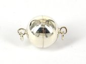 Sterling Silver Clasp 14mm Round Magnetic-findings-Beadthemup