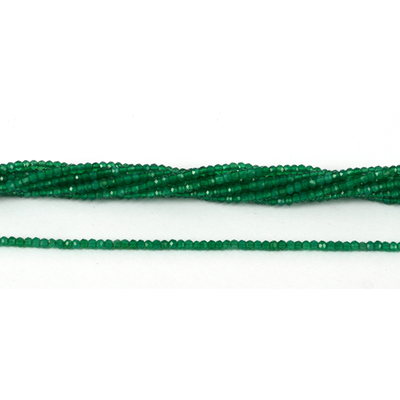 Green Onyx Faceted Round 2mm strand