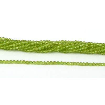 Peridot Faceted Round 3mm strand