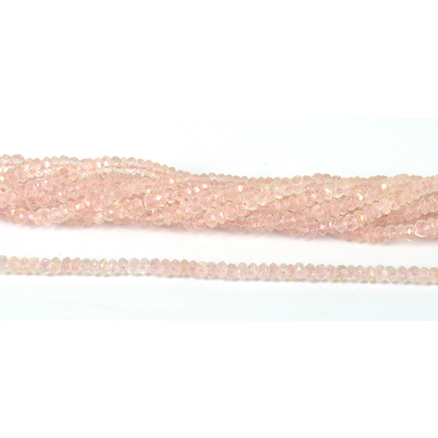 LAST STRANDS Morganite Faceted Rondel 3x2mm strand