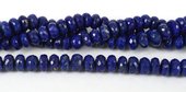 Lapis Natural Faceted Rondel 9x6mm EACH BEAD-beads incl pearls-Beadthemup