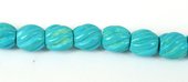 Howlite Dyed Carved Barrel 12x10mm EACH-beads incl pearls-Beadthemup